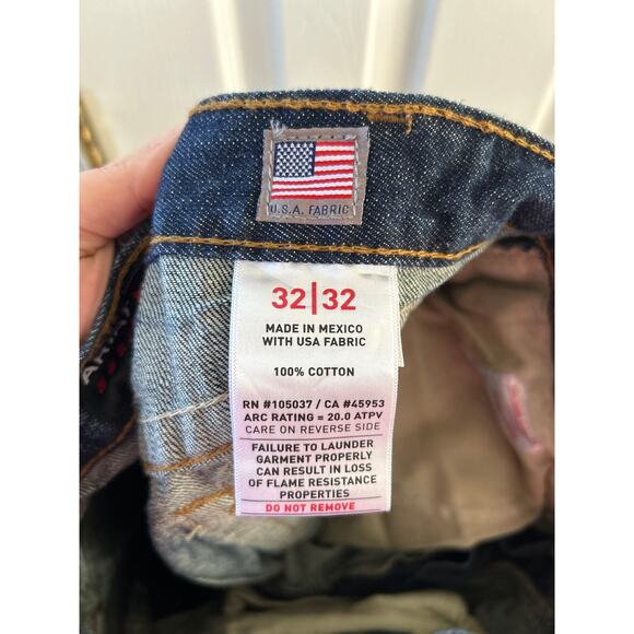 Ariat Fire Resistant Dark Wash Straight Leg Jeans 30/31 - Picture 3 of 7